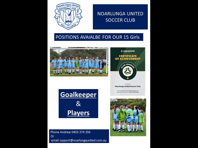 u15 Girls | Noarlunga United Soccer Club